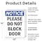 Signmission Please Do Not Block Door, 10 in W x Rectangle, Plastic OS-2PACK-NS-P-1014-V-17375 - alternate 4